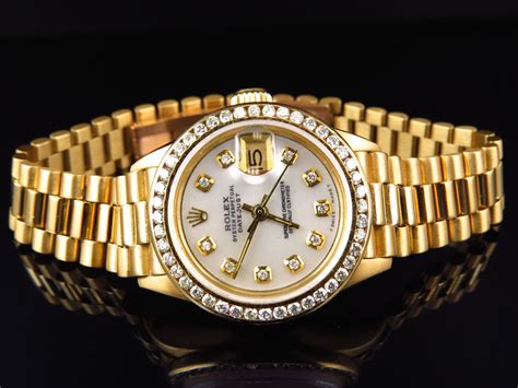 rolex lady datejust president 18ct gold katalogpreis|lady datejust gold bracelet.